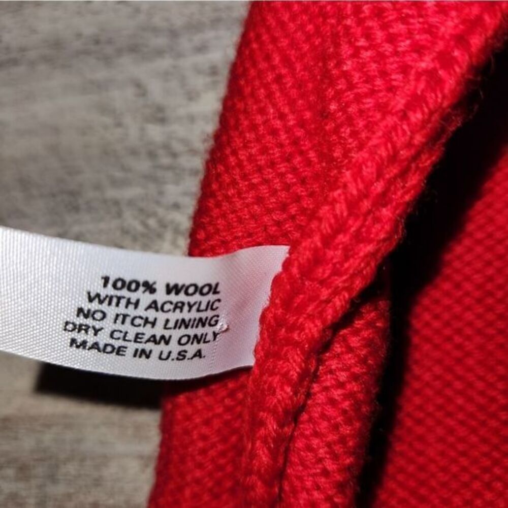 Vintage 100% Wool Red Beenie Hat - Picture 4 of 4